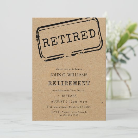 退職したクラフトの引退 招待状 (スタンド正面)