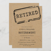 退職したクラフトの引退 招待状 (正面/裏面)