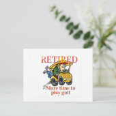 退職したゴルフの時間を遊増やす ポストカード (スタンド正面)
