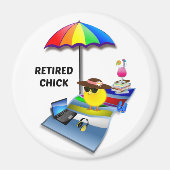 退職したシックで可愛い マグネット (正面)