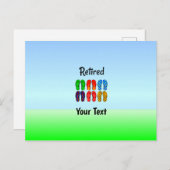 退職したテンプレート、パーソナライズ準備完了 ポストカード (正面/裏面)