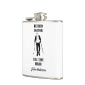 退職したドクターフルタイムパーソナライズされたハイカー フラスク (左)