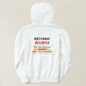 退職したナースおもしろい退職金の表裏 パーカ (デザイン裏面)
