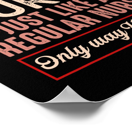 退職したナースは通常のナースのみの方法と同じ ポスター (角)