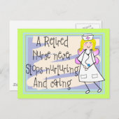 退職したナースエンジェルアートカード&ギフト ポストカード (正面/裏面)