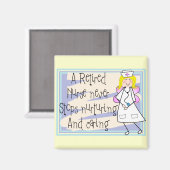 退職したナースエンジェルアートカード&ギフト マグネット (正面/裏面)