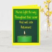 退職したナースグリーティングカード カード (黄色い花)