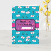 退職したナースグリーティングカード#15 カード (黄色い花)