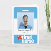 退職したナースパーソナライズされた写真 カード (正面)