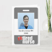 退職したナースパーソナライズされた写真 カード (正面)