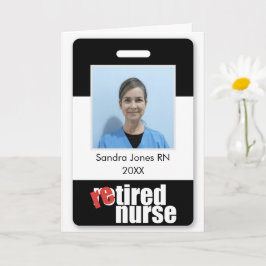 退職したナースパーソナライズされた写真 カード