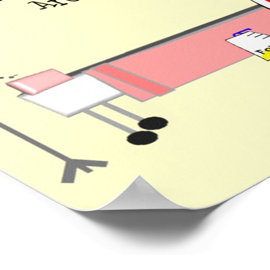 退職したナースポスター「恐竜」 – -笑わされる ポスター (角)