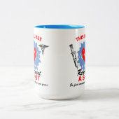 退職したナース与えの引退Aショットパおもしろいン ツートーンマグカップ (中央)