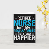 退職したナース介護退職したナースおもしろい退職金 カード (黄色い花)