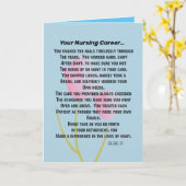 退職したナース詩グリーティングカード#2 カード (黄色い花)