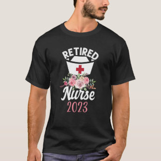 退職したナース2023花ナース退職 Tシャツ