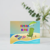 退職したナース、おもしろい ポストカード (スタンド正面)