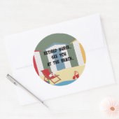 退職したナース。じゃあねビーチ。 ラウンドシール (封筒)