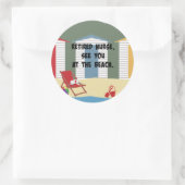 退職したナース。じゃあねビーチ。 ラウンドシール (バッグ)