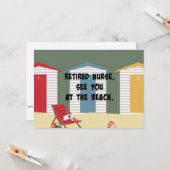 退職したナース。ではビーチ カード (正面/裏面インサイチュ)