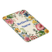 退職したナース、カラフル花枠、 マグネット (右側)