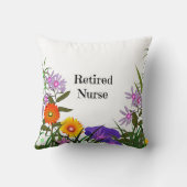 退職したナース、人気があるフローラデザイン クッション (裏面)