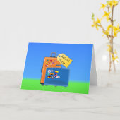 退職したナース、梱包済み、準備完了 カード (黄色い花)