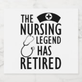 退職したナース – 看護レジェンドは退職したb スパークリングワインラベル (シングルラベル)