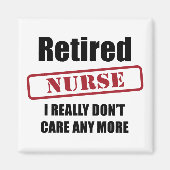 退職したナース(英国スペル) マグネット (正面)