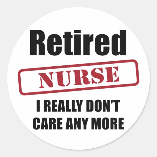 退職したナース(英国スペル) ラウンドシール (正面)