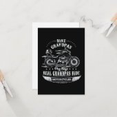 退職したバイクもしくは自転車に乗る人 カード (正面/裏面インサイチュ)