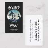 退職したパイロットサーフィン除おもしろい職 名刺 (正面/裏面)