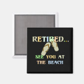 -退職したビーチでお会い マグネット (正面/裏面)