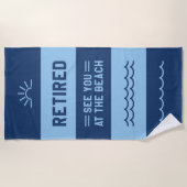 退職したビーチで ビーチタオル (正面)