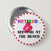 -退職したビーチピンクビーチサンダル 缶バッジ (正面&裏面)