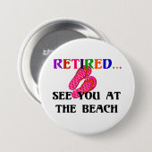 -退職したビーチピンクビーチサンダル 缶バッジ (正面&裏面)