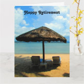 退職したビーチ夢 カード (黄色い花)