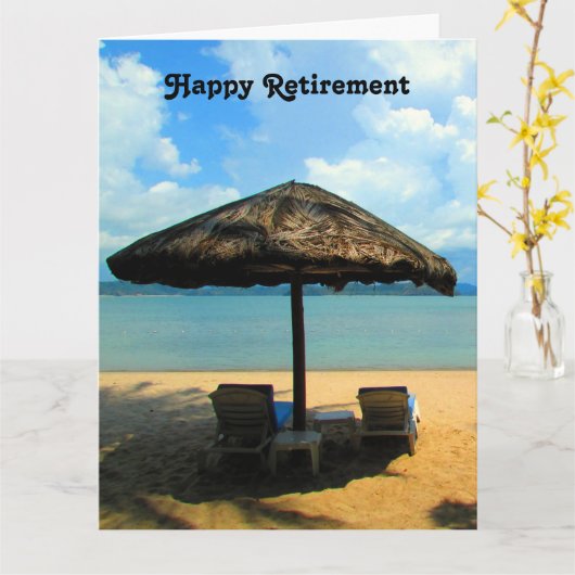 退職したビーチ夢 カード (黄色い花)