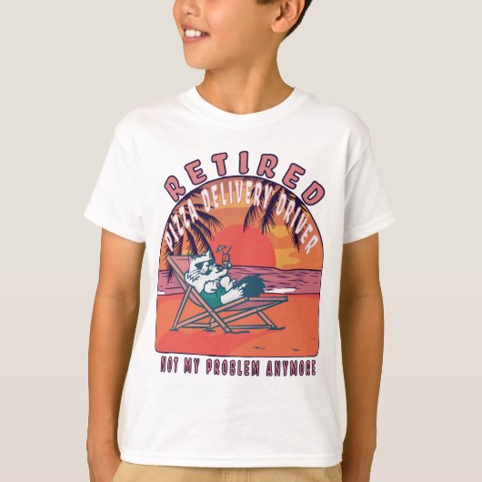 退職したピザ配送ドライバのおもしろいヴィンテージ回収 Tシャツ (正面)