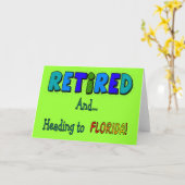 退職したフロリダに向かう カード (黄色い花)