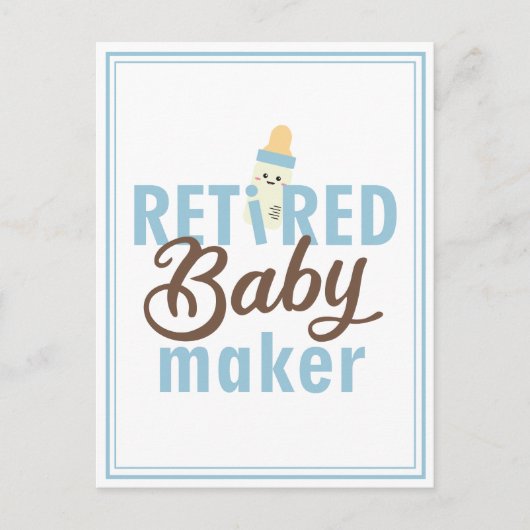 退職したベビー製おもしろい造管摘出モダン可 ポストカード (正面)