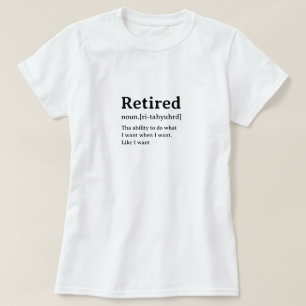 退職したユーモアのある辞書の定義 Tシャツ