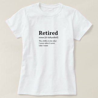 退職したユーモアのある辞書の定義 Tシャツ