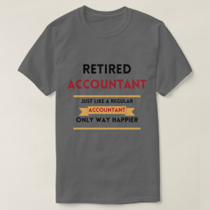 退職した会計士おもしろい赤い退職金 Tシャツ