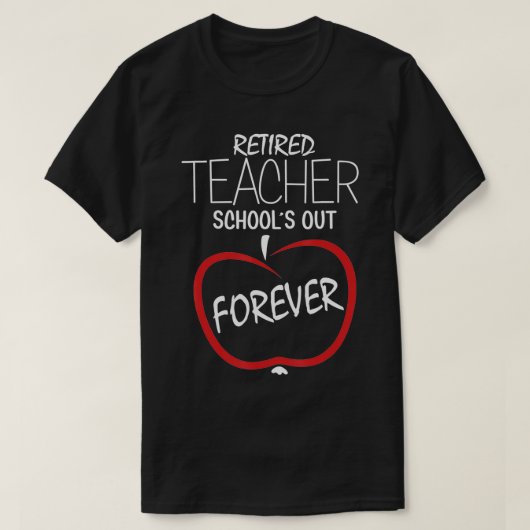 退職した先生は永遠に学校に Tシャツ (デザイン正面)