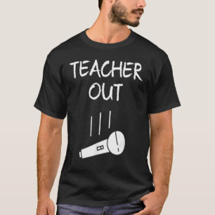 退職した先生アウトMic Drop Retirement End Of Sch Tシャツ