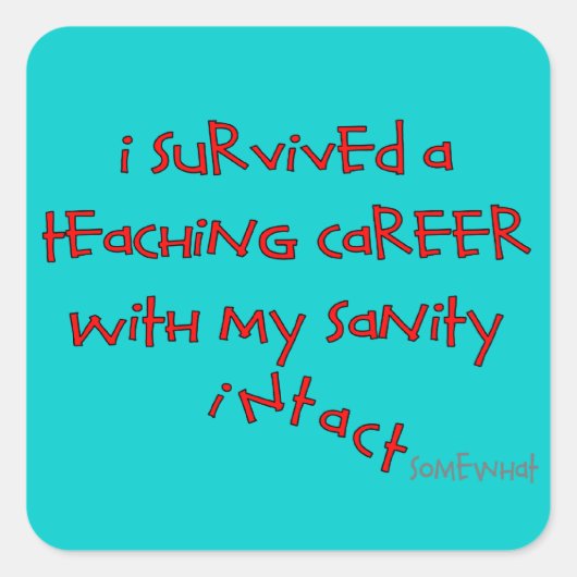 退職した先生ギフト、笑わされることわざ スクエアシール (正面)