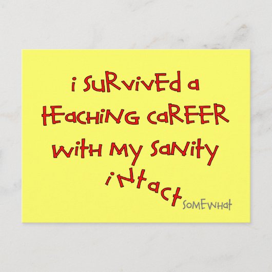 退職した先生ギフト、笑わされることわざ ポストカード (正面)