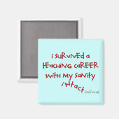 退職した先生ギフト、笑わされることわざ マグネット (正面/裏面)