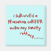 退職した先生ギフト、笑わされることわざ マグネット (正面)